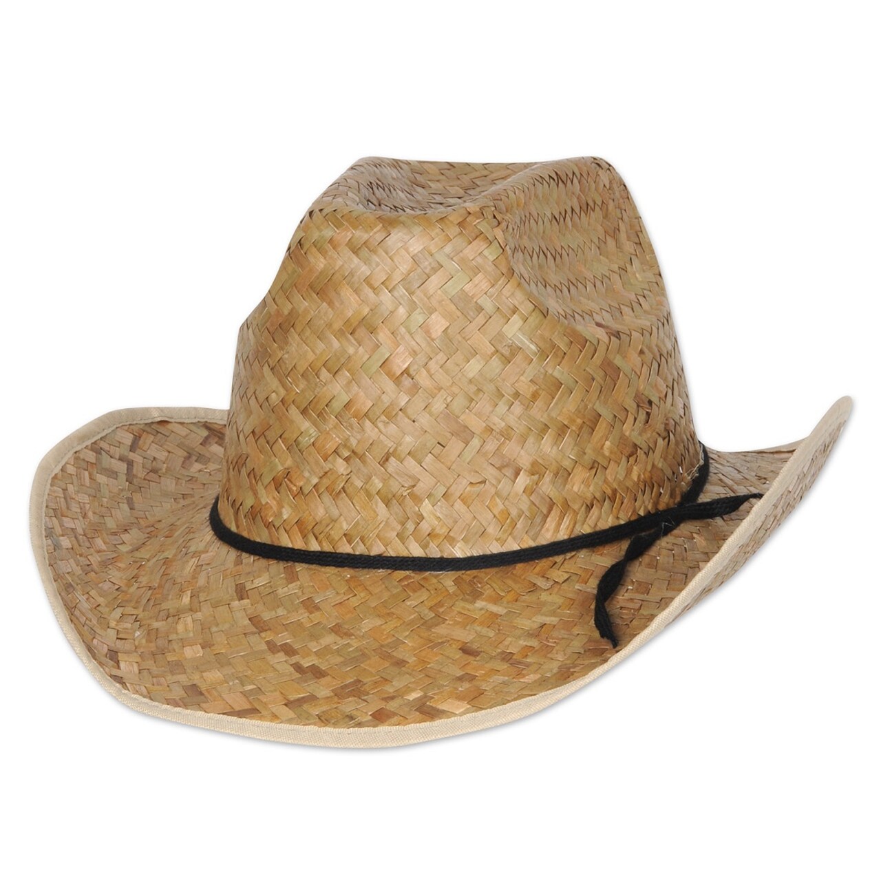 Party Central Club Pack of 60 Beige Hi- Crown Cowboy Unisex Adult Hats - One Size